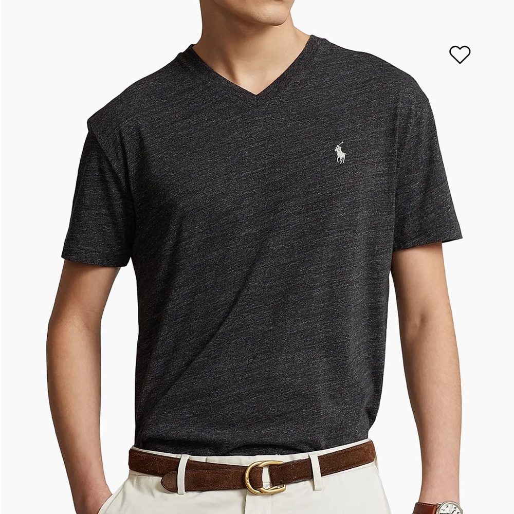 🩶 Polo by Ralph Lauren Charcoal gray Short Sleeve Men’s Tee Like New SZ:S (36)